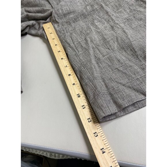 Banana Republic Linen Blend Plaid Bermuda Shorts Size 8 Brown Capsule Classic - Picture 7 of 16